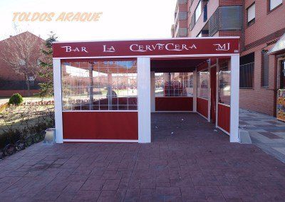 TOLDO CORTAVIENTOS MADRID BAR LA CERVECERIA 13