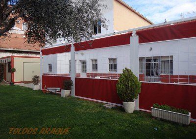 TOLDO CORTAVIENTOS MADRID toldo cortavientos lona teja cristal 1