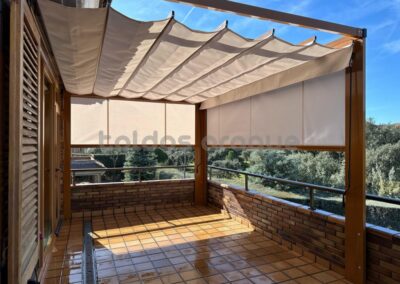 TOLDO CORTAVIENTOS COFRE MADRID PERGOLA 80 X 40 CON CORTAVIENTOS COFRE EN LAS ROZAS MADRID 3